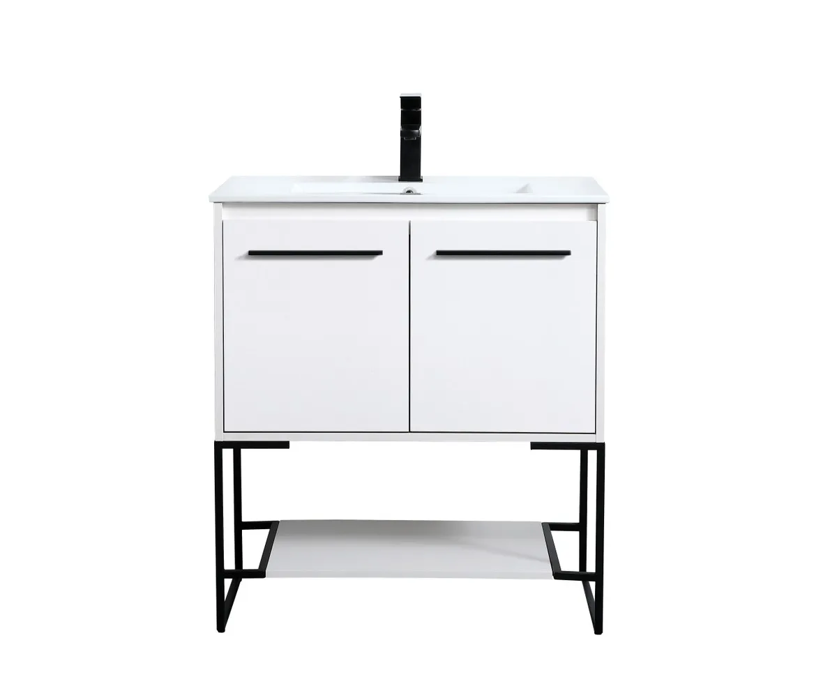 Gerard Single Bathroom Vanity in White