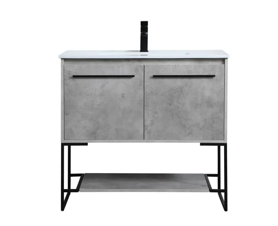 Gerard 36" Single Bathroom Vanity in Concrete Grey