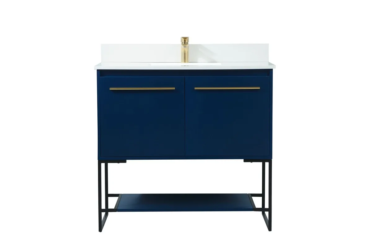 Sloane 36" Blue Vanity Sink Set