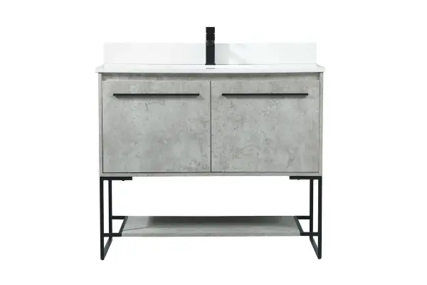 Sloane 40" Vanity Sink Set in Concrete Grey