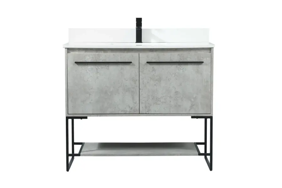 Sloane 40" Vanity Sink Set in Concrete Grey