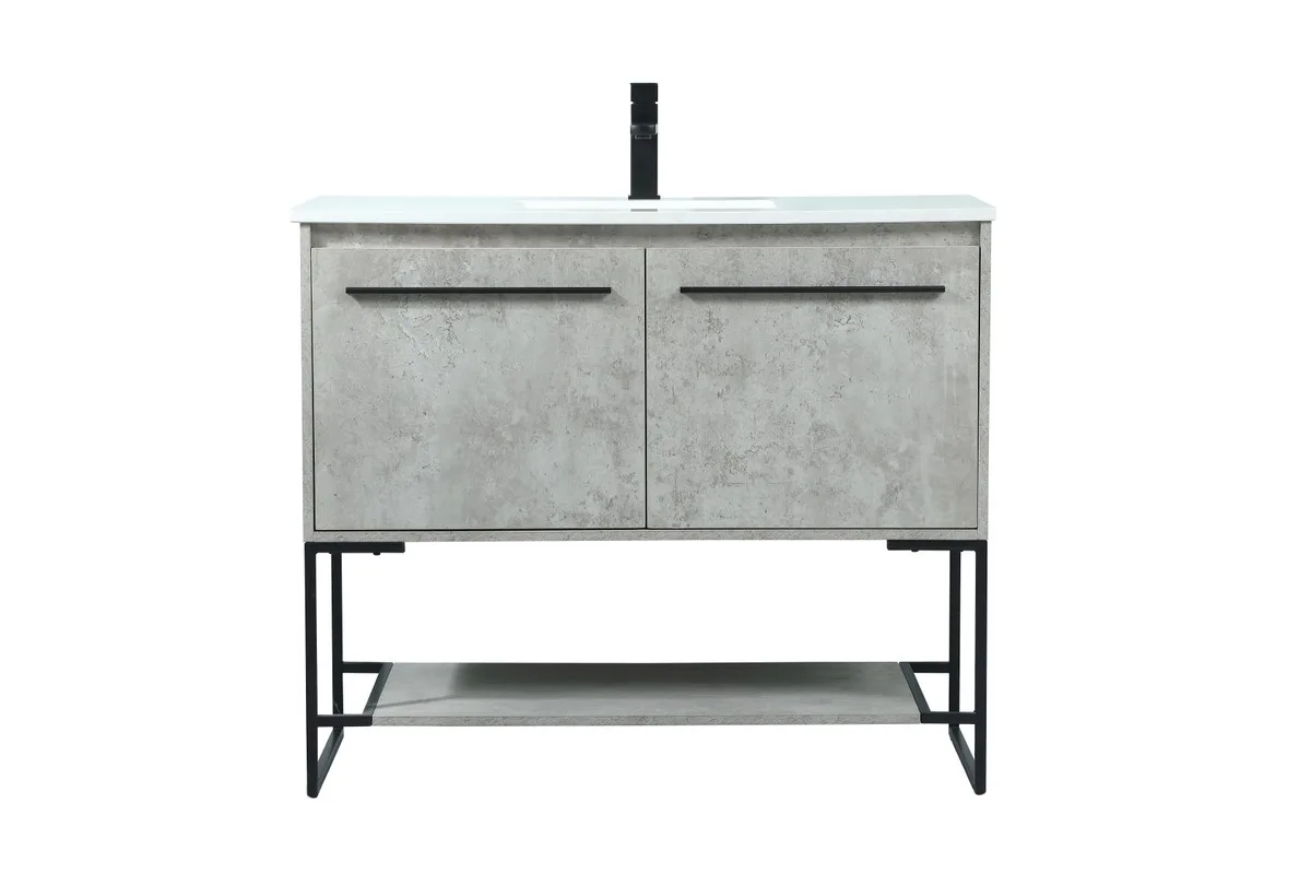 Sloane Vanity Sink Set in Concrete Grey