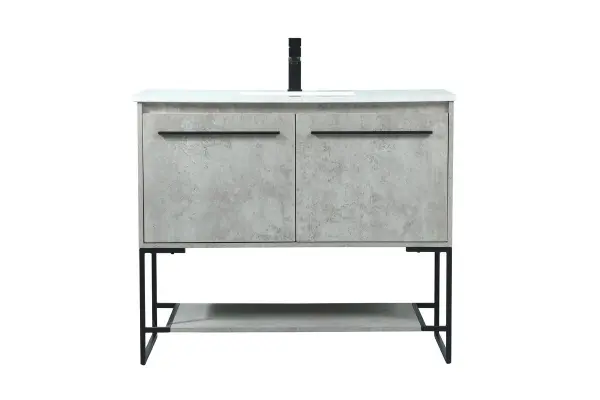 Sloane 40" Vanity Sink Set in Concrete Grey