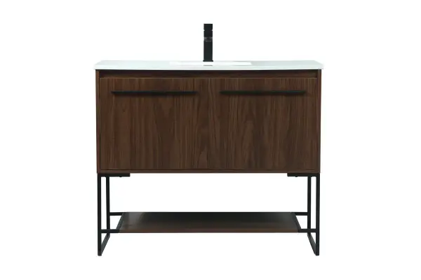 Sloane 40" Walnut Vanity Sink Set