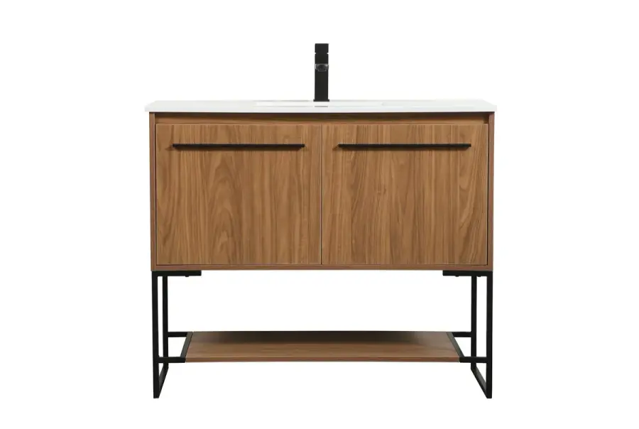 Sloane 40" Single Bathroom Vanity in Walnut Brown