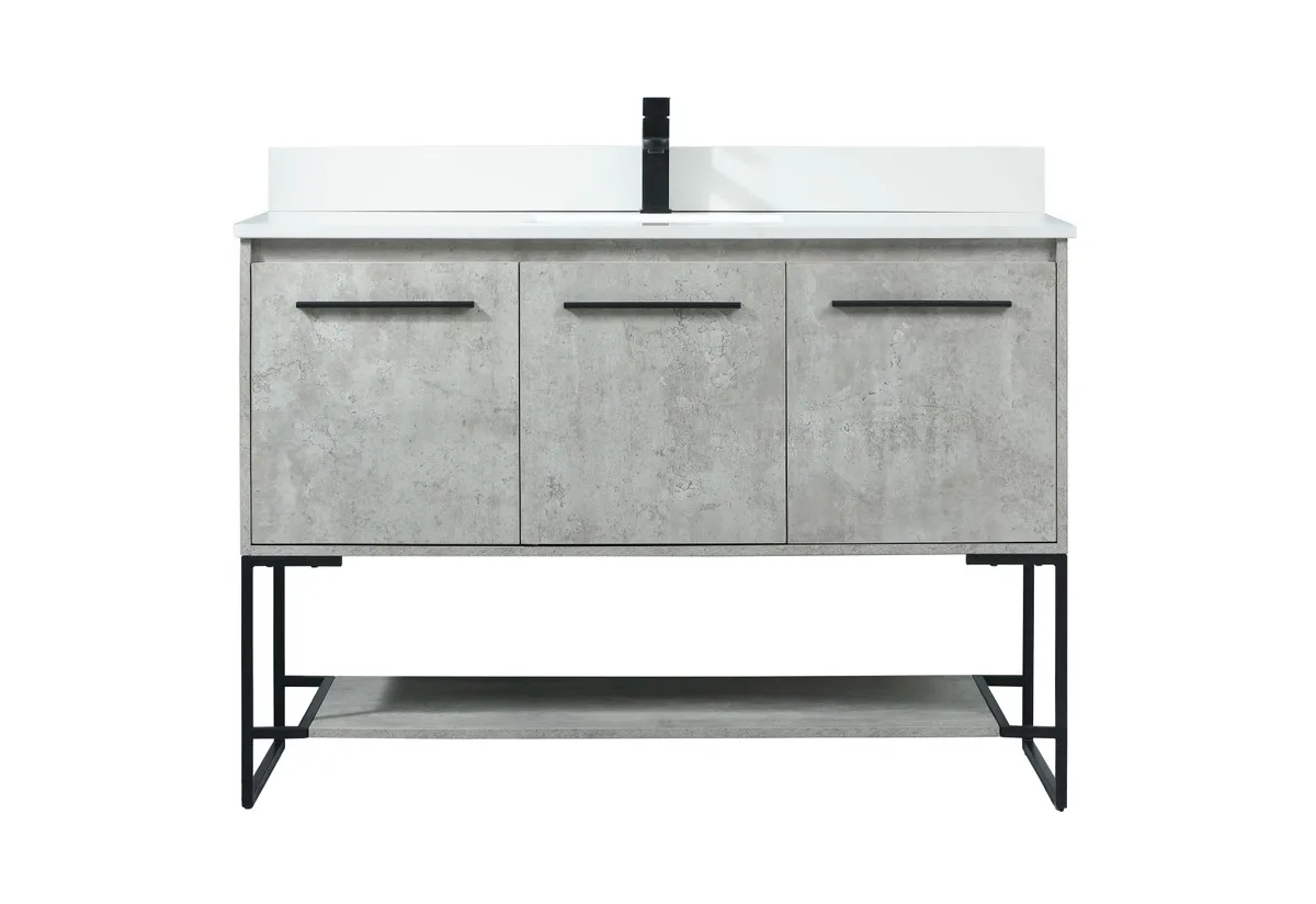 Sloane Vanity Sink Set in Concrete Grey