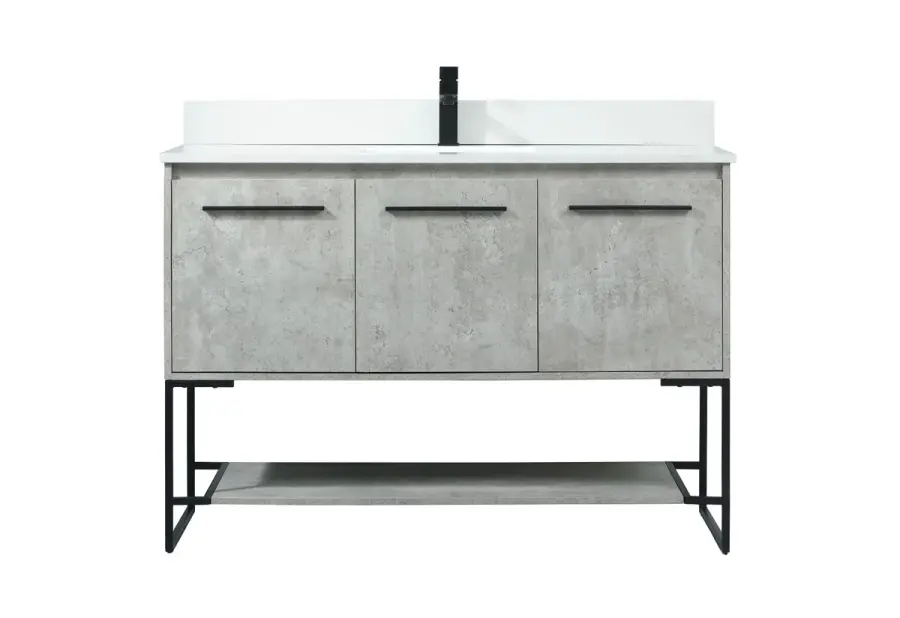 Sloane 48" Vanity Sink Set in Concrete Grey