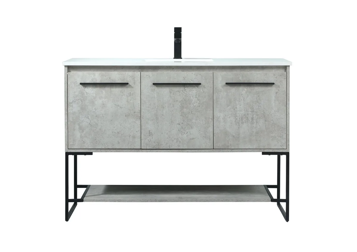 Sloane Vanity Sink Set in Concrete Grey
