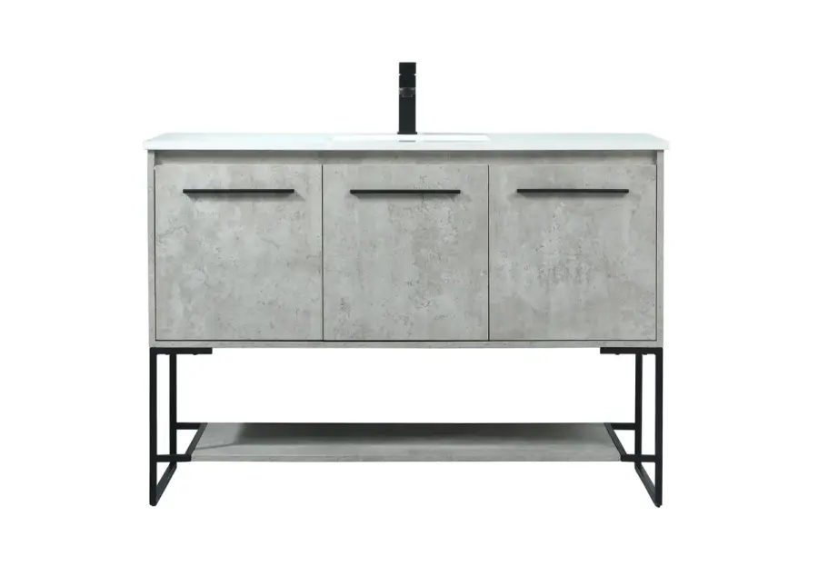 Sloane 48" Vanity Sink Set in Concrete Grey