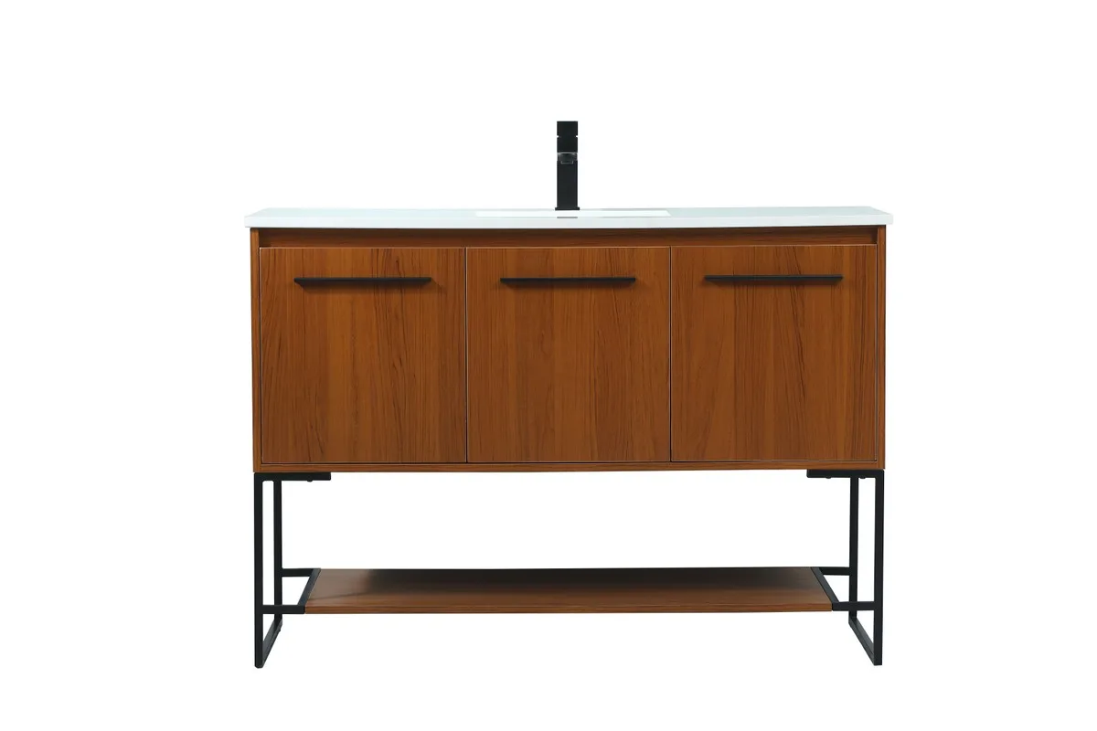 Sloane Vanity Sink Set in Teak