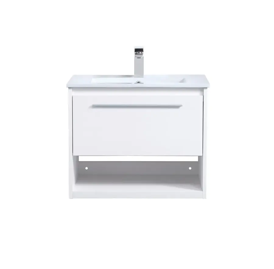 Kasper 24" Single Bathroom Floating Vanity in White