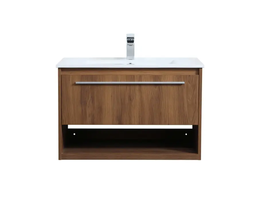 Kasper 30" Single Drawer Floating Bathroom Vanity