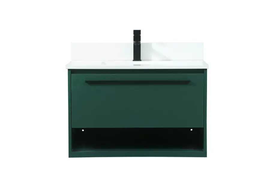 Roman 30" Floating Vanity Sink Set in Green