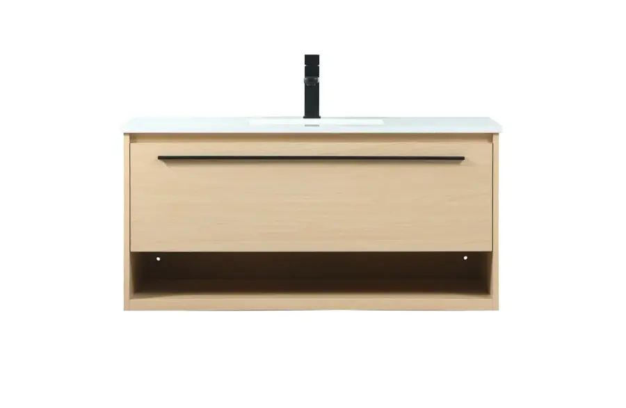 Roman 40" Floating Vanity Set in Maple