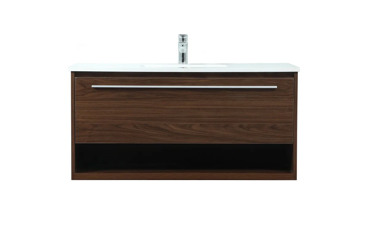 Roman Vanity Sink Set in Walnut