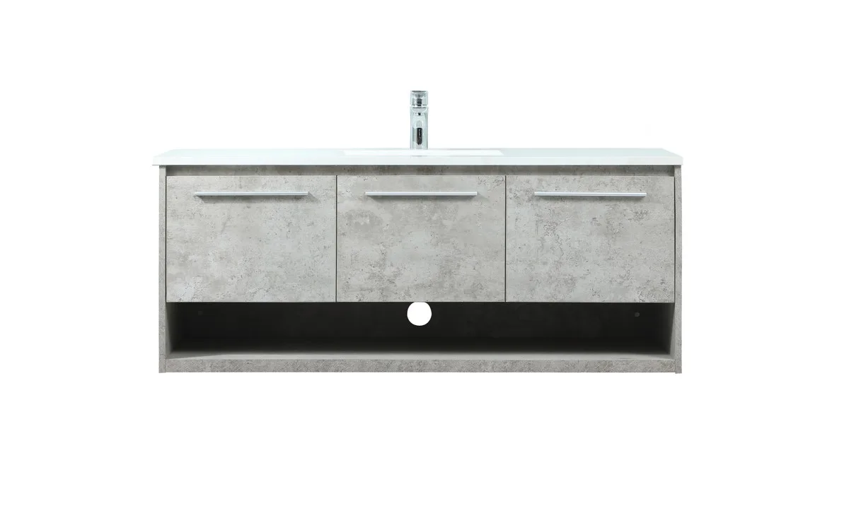 Roman Vanity Sink Set in Concrete Grey