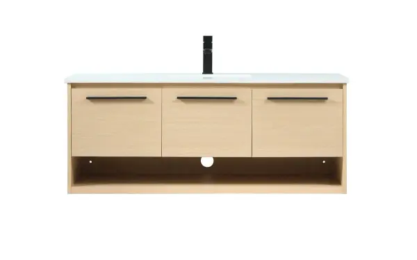 Roman 48" Floating Vanity Set in Maple