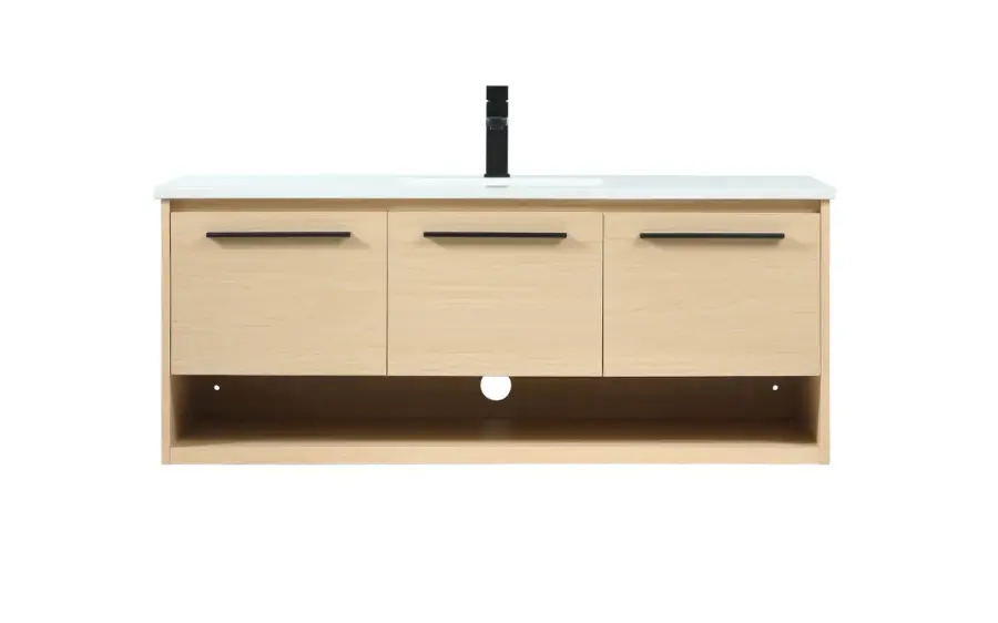 Roman 48" Floating Vanity Set in Maple