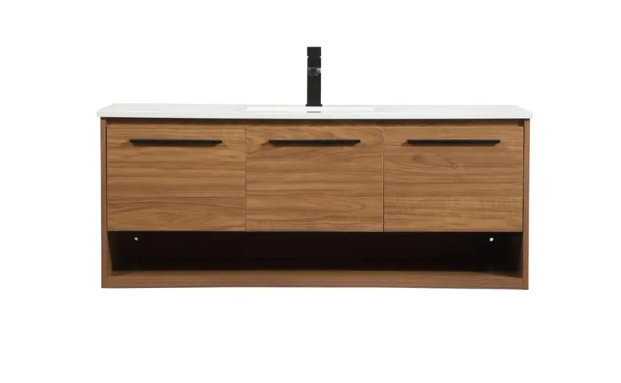 Roman 48" Single Bathroom Vanity in Walnut Brown