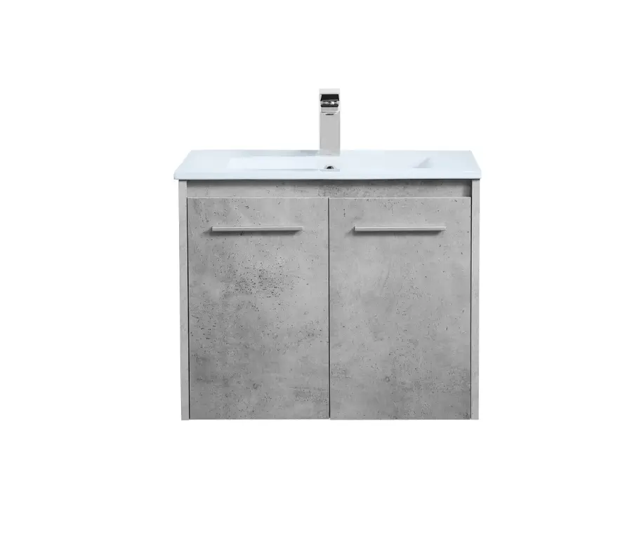 Rasina 24" Single Bathroom Floating Vanity in Concrete Grey