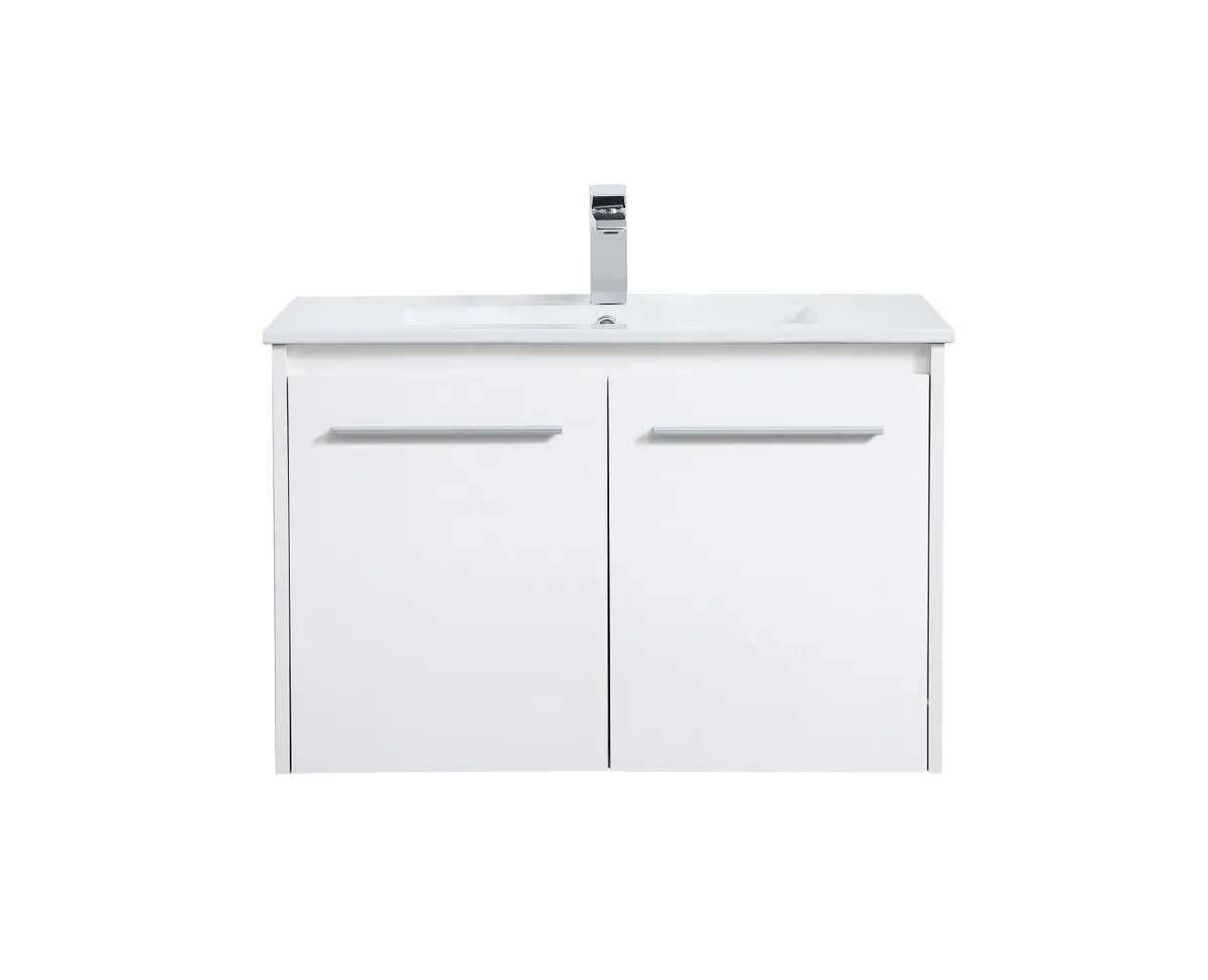 Rasina Single Bathroom Floating Vanity in White