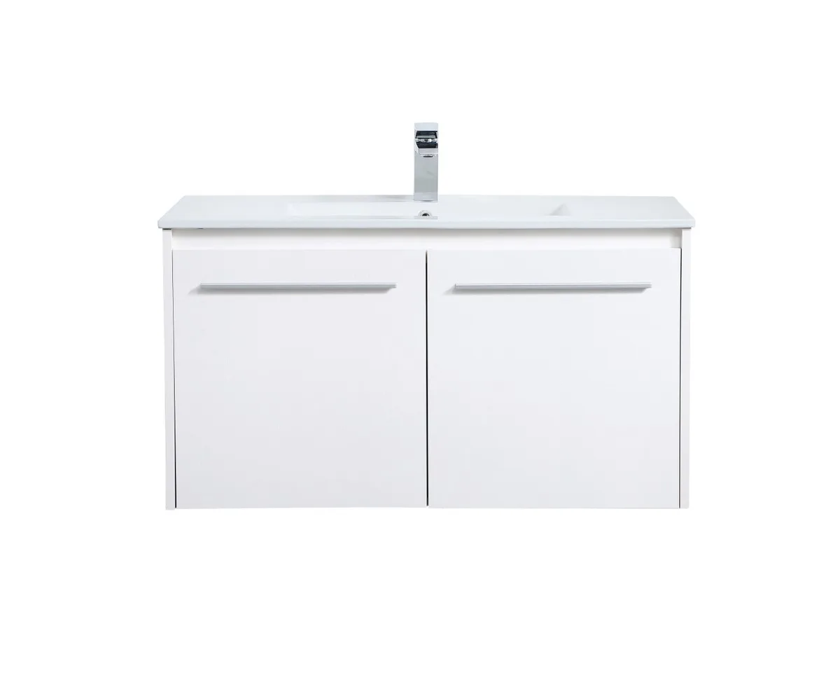 Rasina Single Bathroom Floating Vanity in White