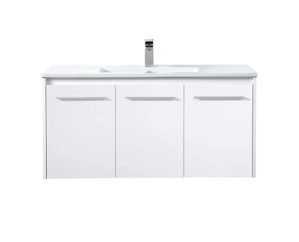 Rasina Single Bathroom Floating Vanity in White