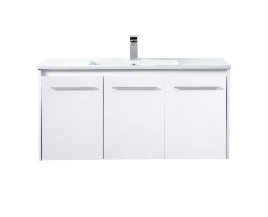 Rasina 40" Single Bathroom Floating Vanity in White