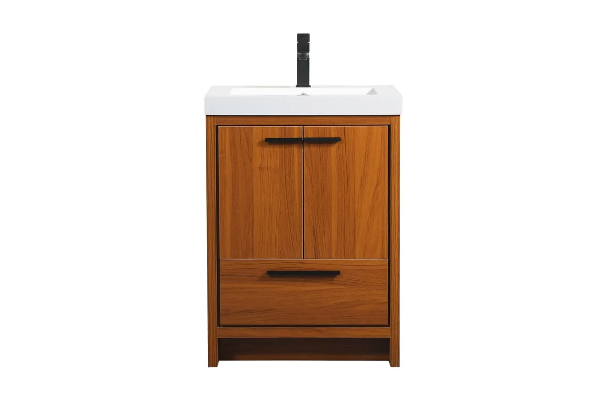 Wyatt 24" Bathroom Vanity Set in Teak