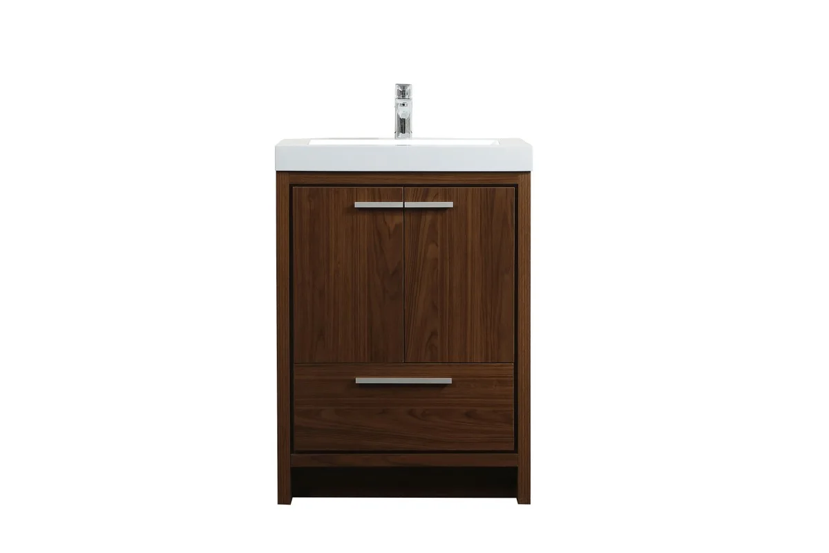 Wyatt 24" Bathroom Vanity Set in Walnut