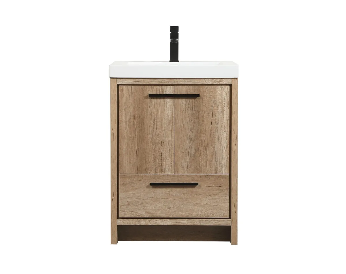 Wyatt 24" Single Bathroom Vanity in Natural Oak