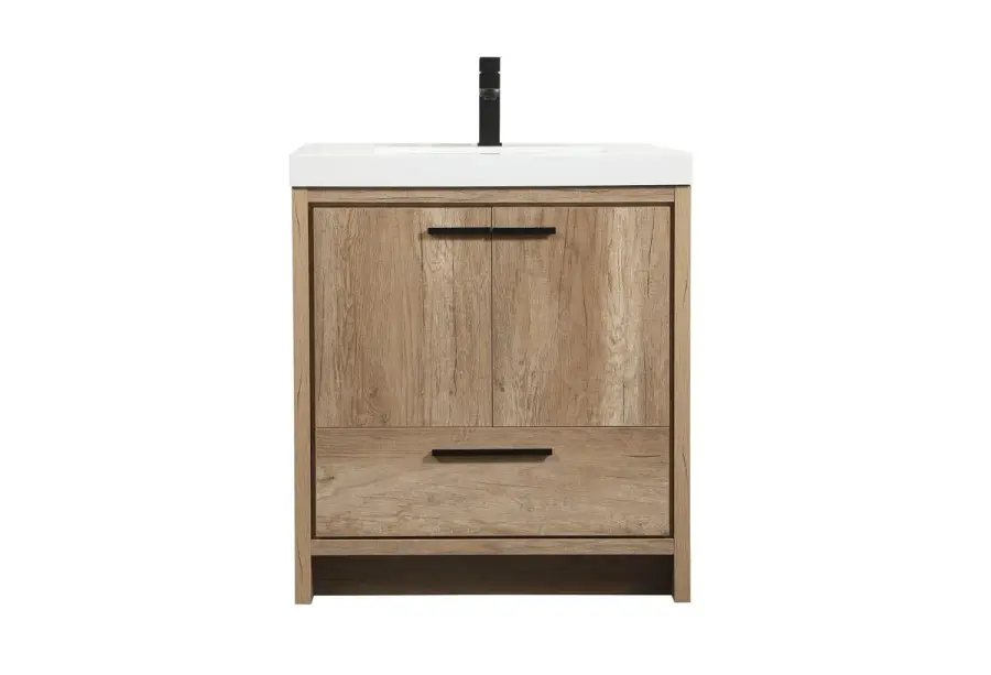 Wyatt 30" Single Bathroom Vanity in Natural Oak