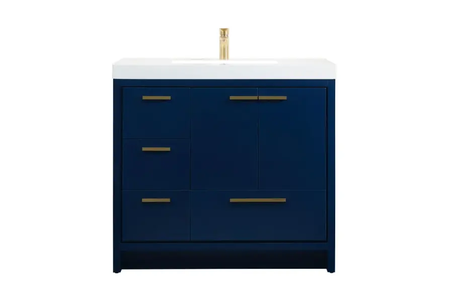 Wyatt 36" Bathroom Vanity Set in Blue
