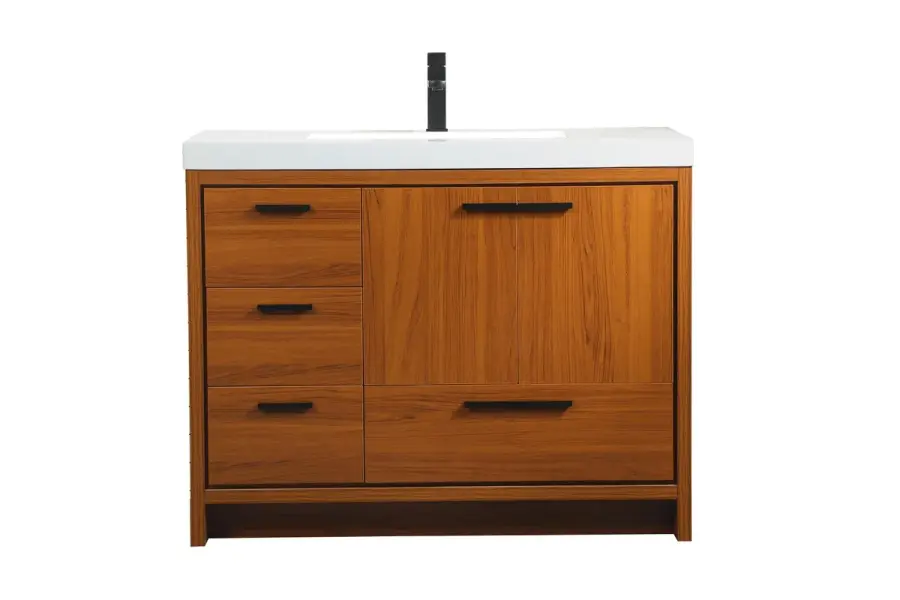 Wyatt 42" Bathroom Vanity Set in Teak