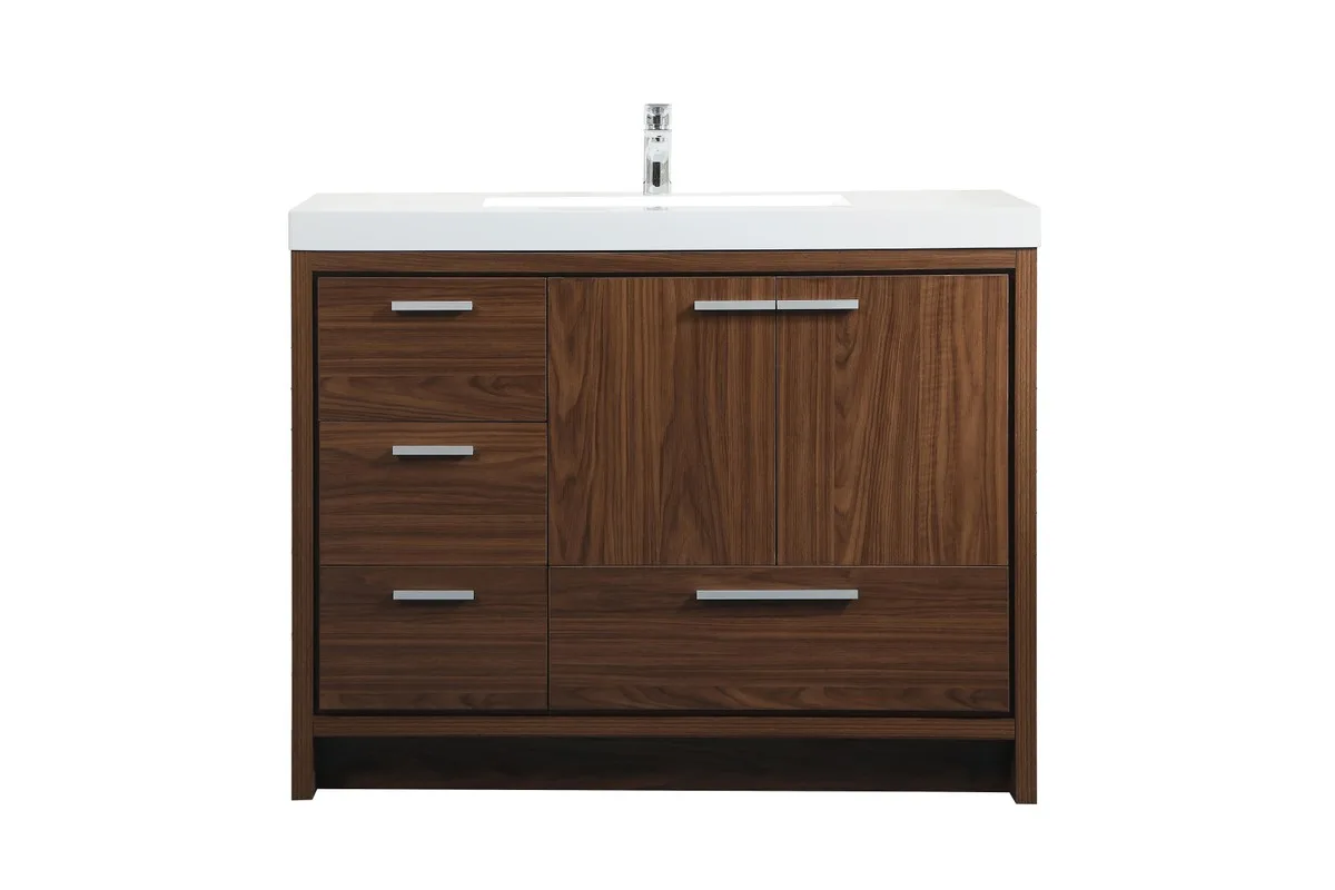 Wyatt Bathroom Vanity Set in Walnut