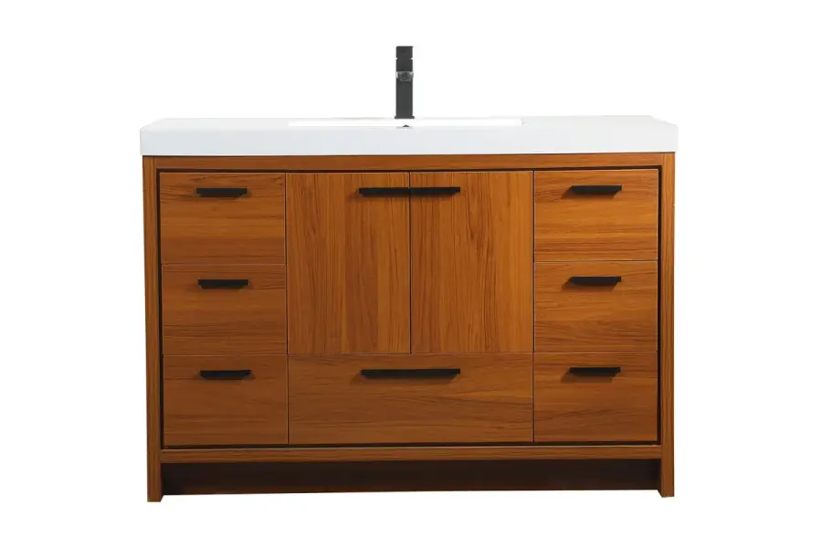 Wyatt 48" Bathroom Vanity Set in Teak
