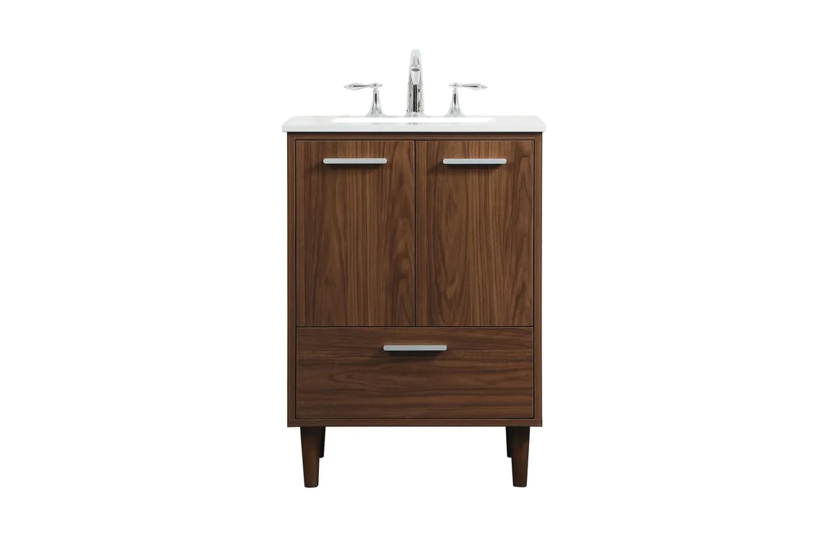 Baldwin 24" Vanity Sink Set in Walnut