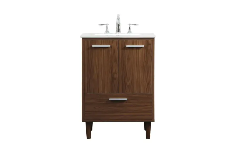 Baldwin 24" Vanity Sink Set in Walnut