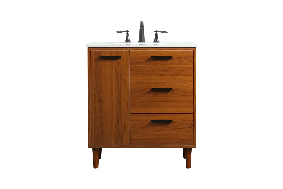 Baldwin 30" Vanity Sink Set in Teak