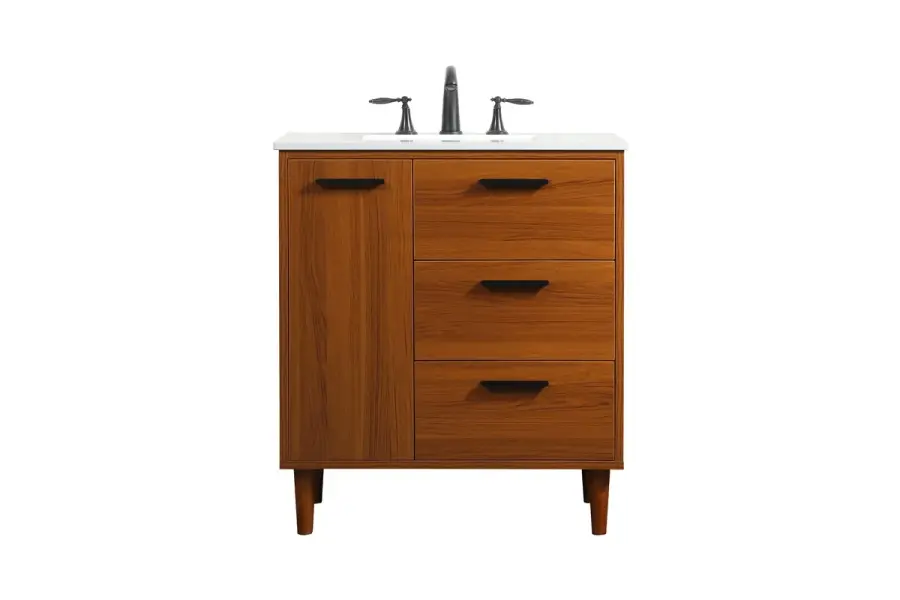 Baldwin 30" Vanity Sink Set in Teak