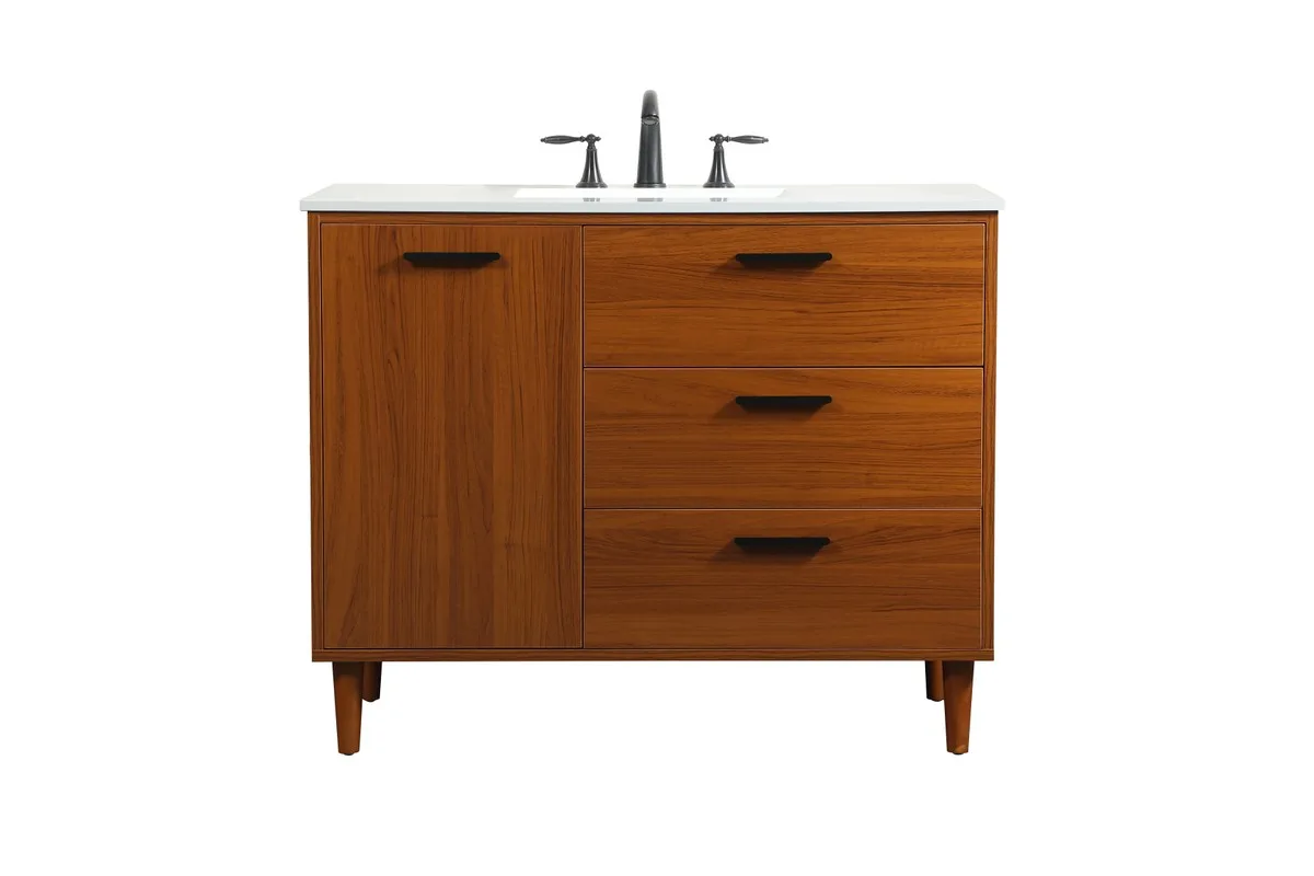 Baldwin Vanity Sink Set in Teak