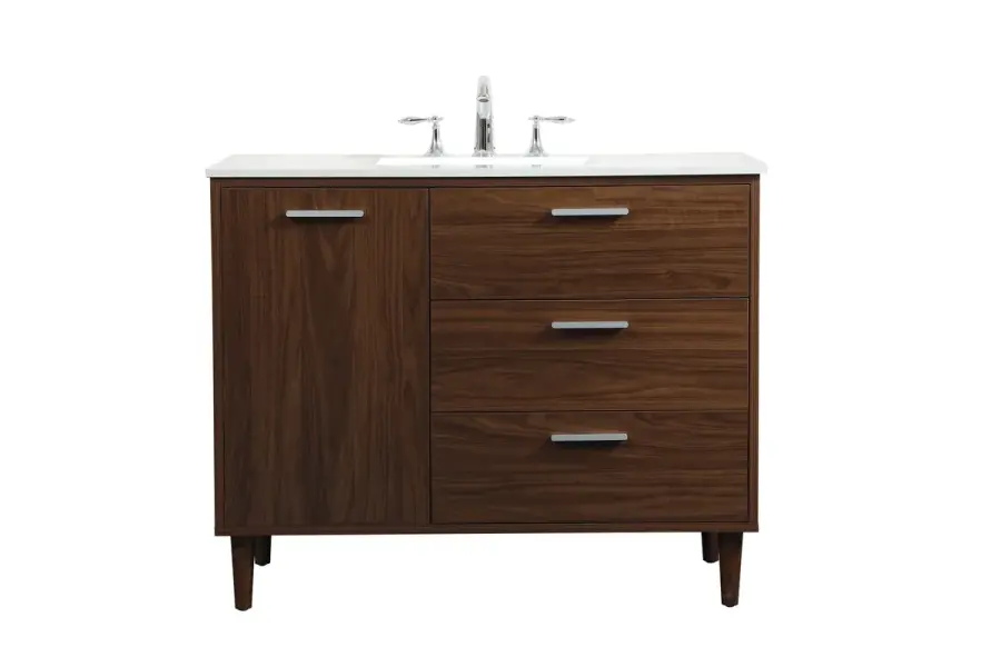 Baldwin 42" Vanity Sink Set in Walnut