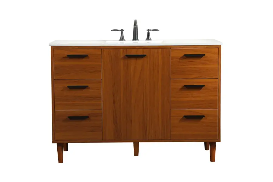 Baldwin 48" Vanity Sink Set in Teak