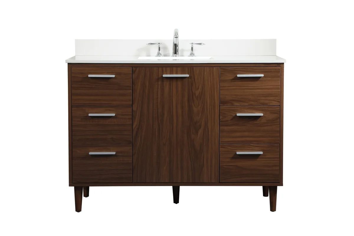 Baldwin 48" Vanity Sink Set in Walnut