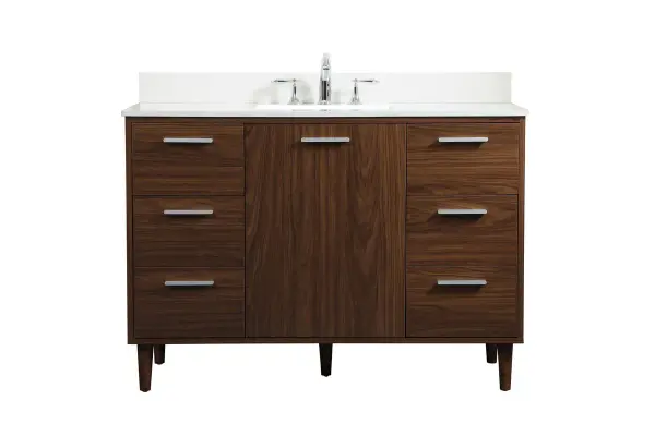 Baldwin 48" Vanity Sink Set in Walnut