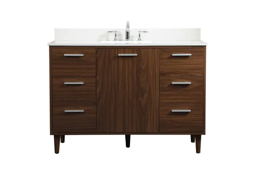 Baldwin 48" Vanity Sink Set in Walnut