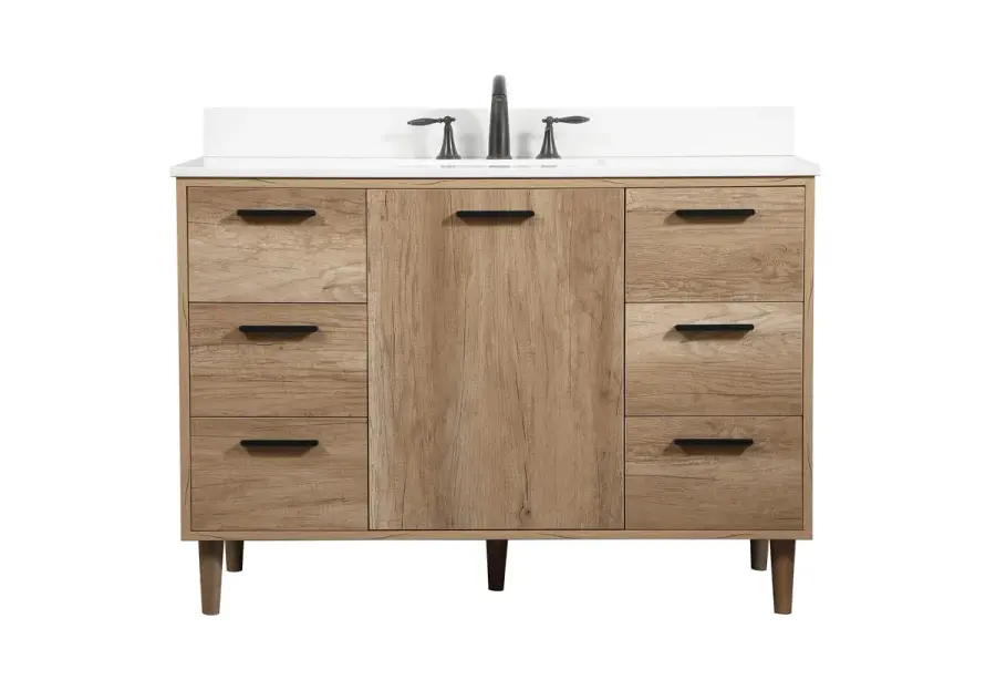 Baldwin 48" Single Bathroom Vanity in Natural Oak