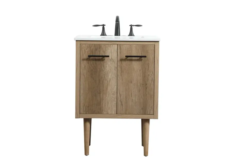 Cyrus 24" Single Bathroom Vanity in Natural Oak
