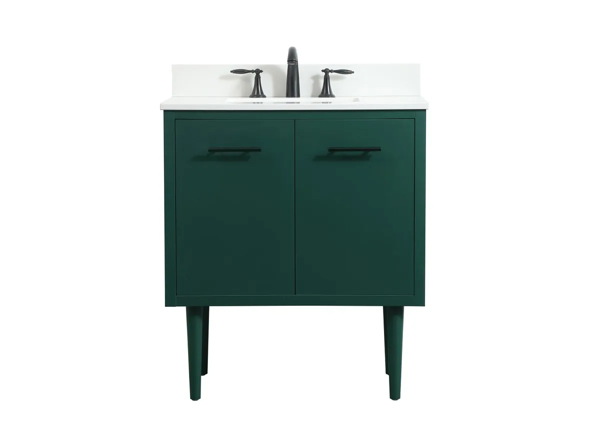 Cyrus 30" Single Bathroom Vanity in Green