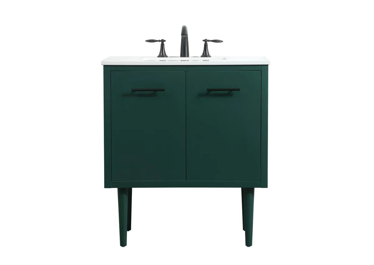 Cyrus 30" Single Bathroom Vanity in Green